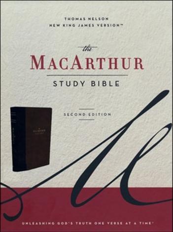 NKJV MacArthur Study Bible, Brown Leathersoft by John MacArthur