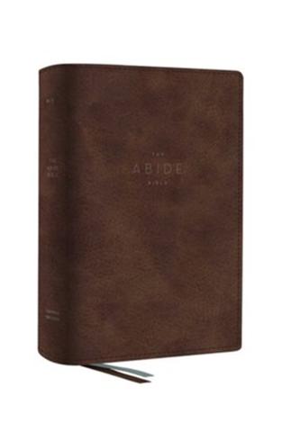 NET Abide Bible, Brown Leathersoft by 
