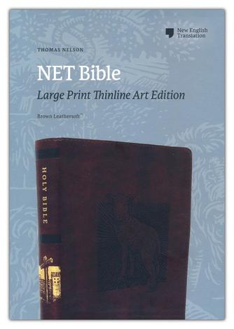 NET Bible, Thinline Art Edition, Large Print, Leathersoft, Brown, Comfort Print by 