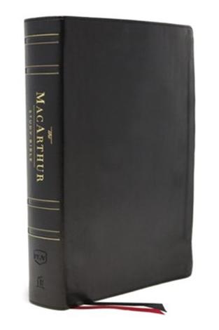 NKJV, MacArthur Study Bible, 2nd Edition, Genuine Leather, Black, Comfort Print by 