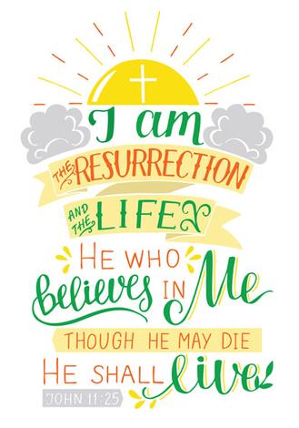 John 11:25 Easter Card by 