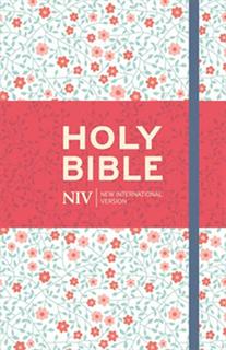 NIV Thinline Bible Floral Cloth Hardback