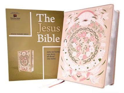The Jesus Bible Artist Edition, ESV, Leathersoft, Peach Floral ~ Passion