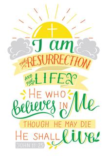 John 11:25 Easter Card